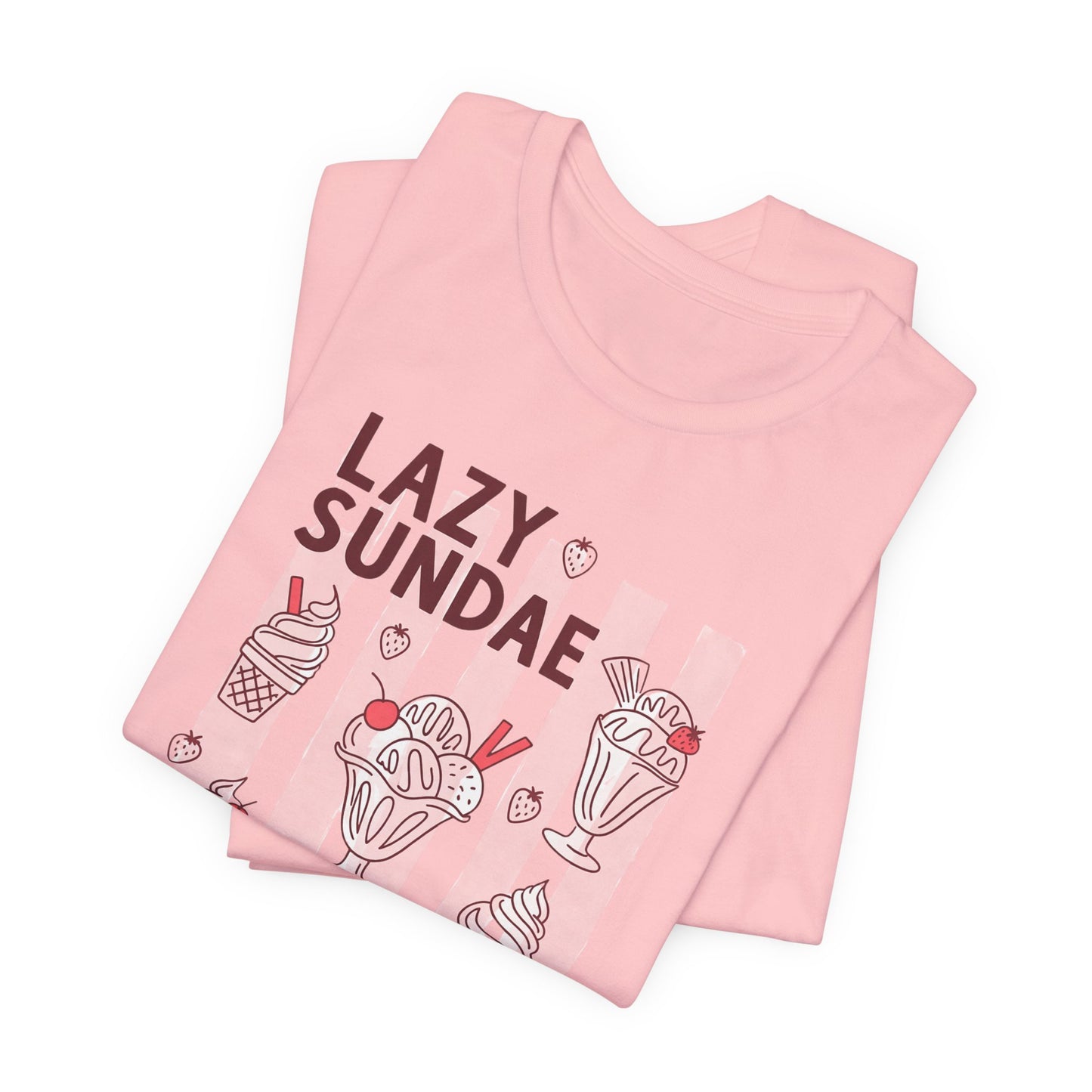 Lazy Sundae Club T-Shirt Retro Ice Cream Graphic Tee