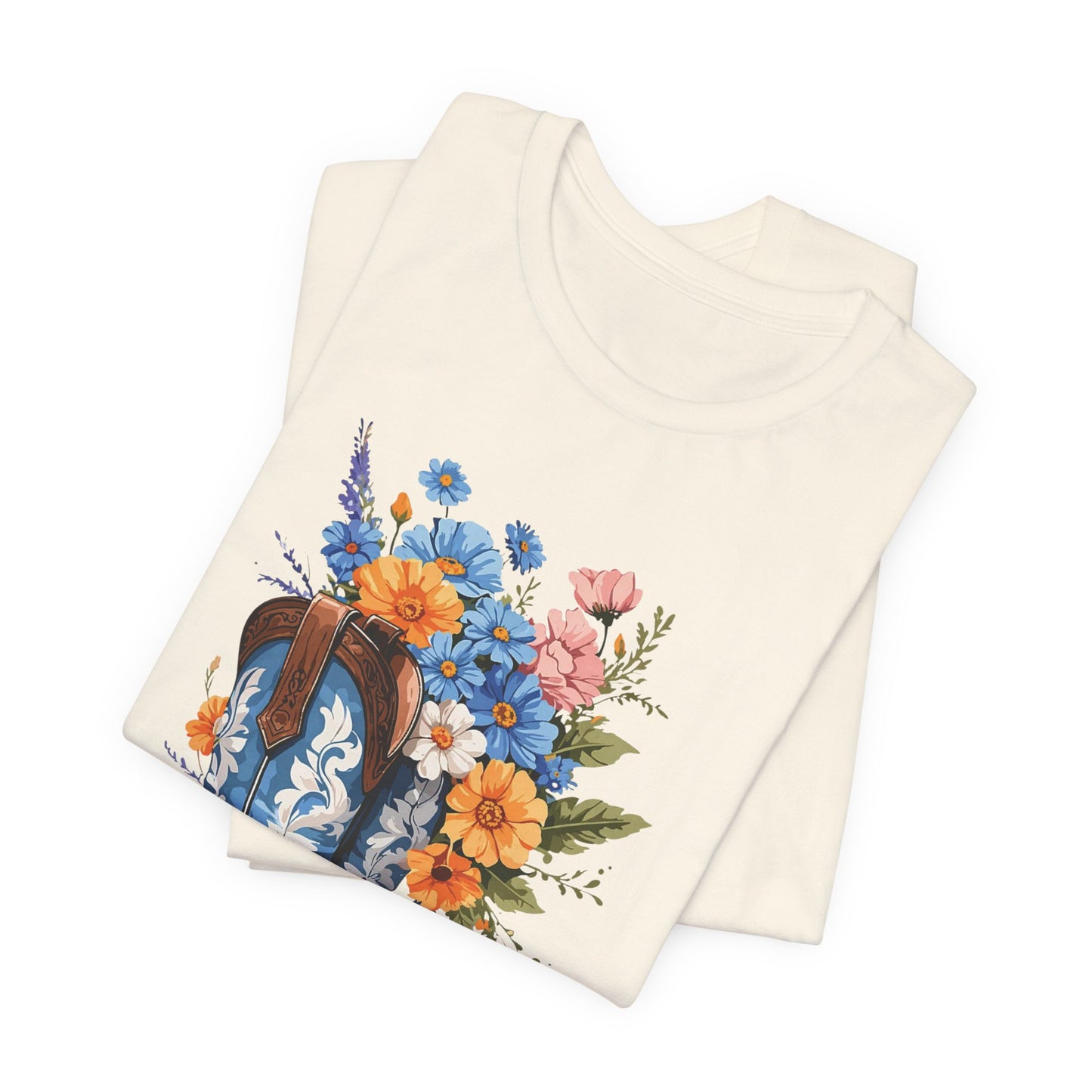 Floral Cowgirl Boots Graphic Tee