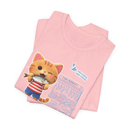 Cute Cat Graphic Tee Funny Shirt