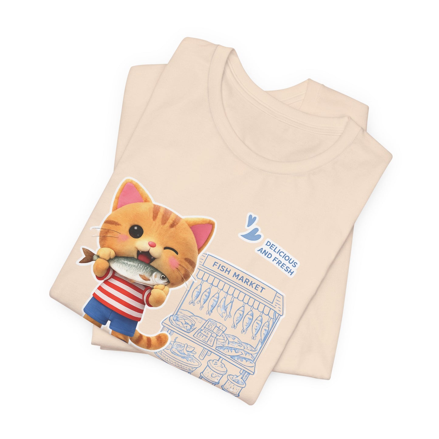 Cute Cat Graphic Tee Funny Shirt