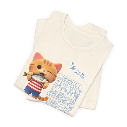 Cute Cat Graphic Tee Funny Shirt