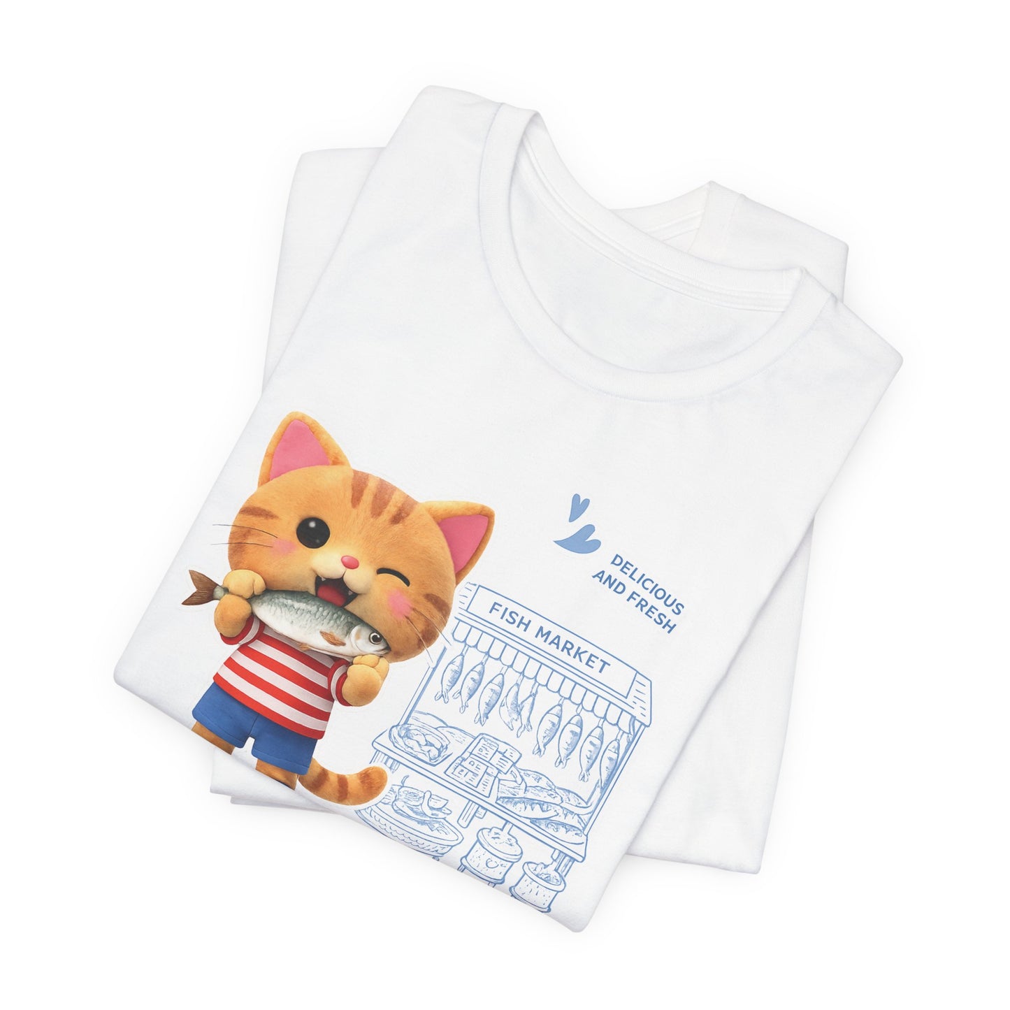 Cute Cat Graphic Tee Funny Shirt