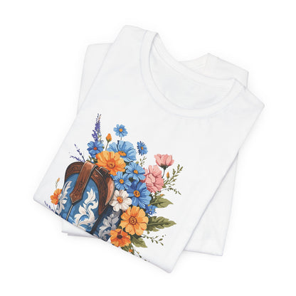 Floral Cowgirl Boots Graphic Tee
