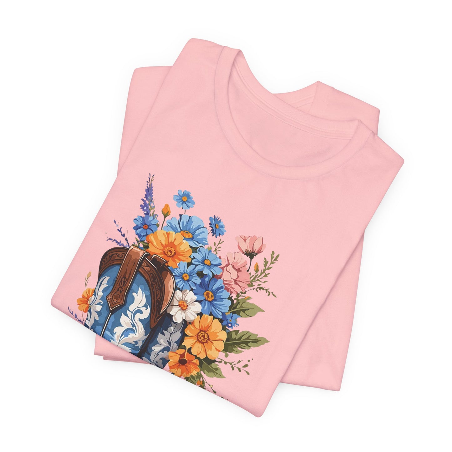 Floral Cowgirl Boots Graphic Tee