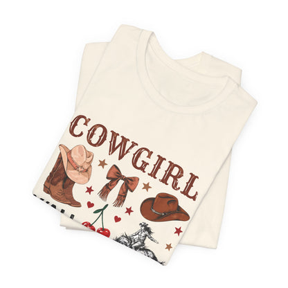 Cowgirl Y’all Graphic Tee – Western Aesthetic Shirt, Vintage Rodeo Style, Cute Country Outfit