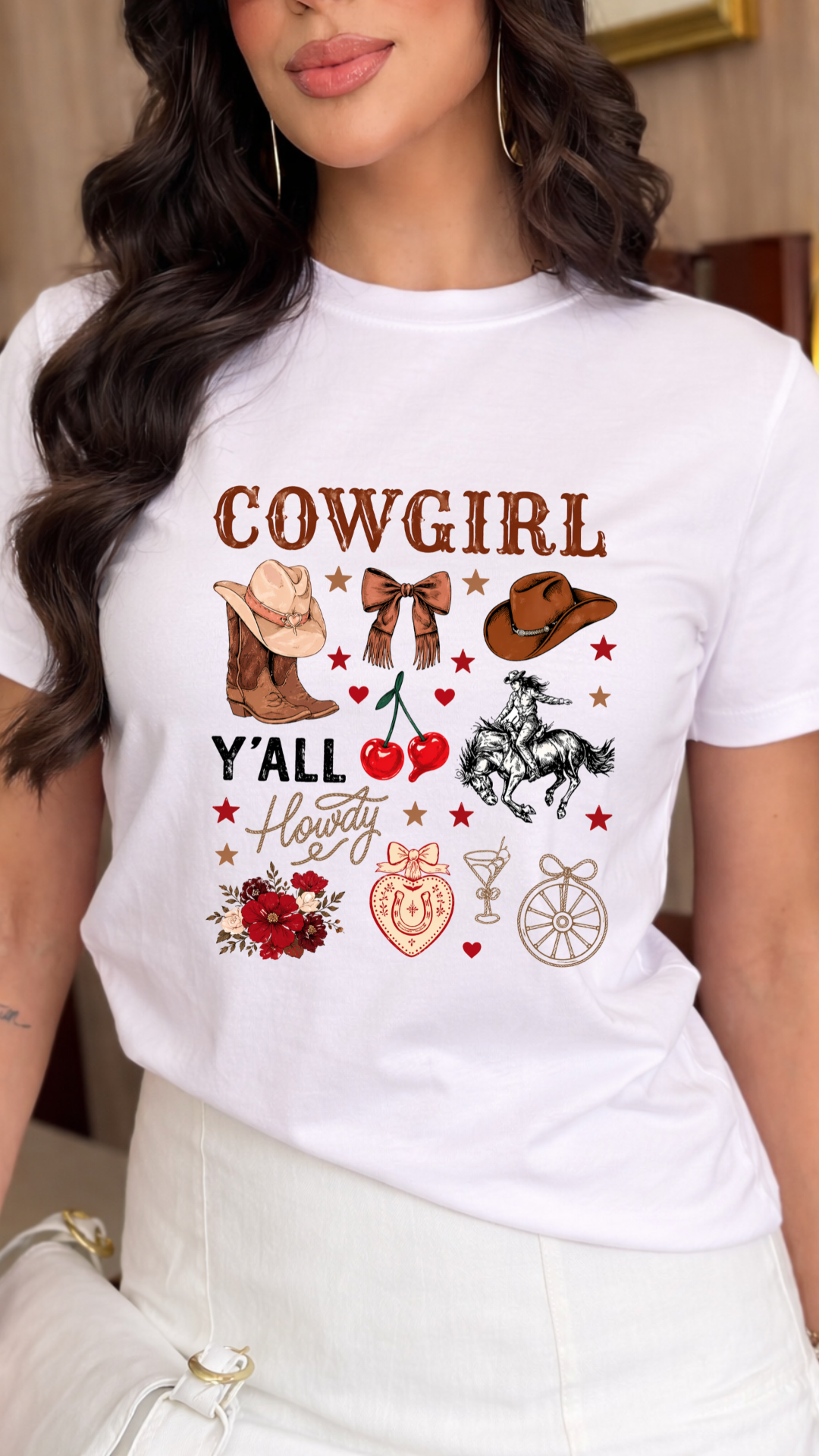Cowgirl Y’all Graphic Tee – Western Aesthetic Shirt, Vintage Rodeo Style, Cute Country Outfit