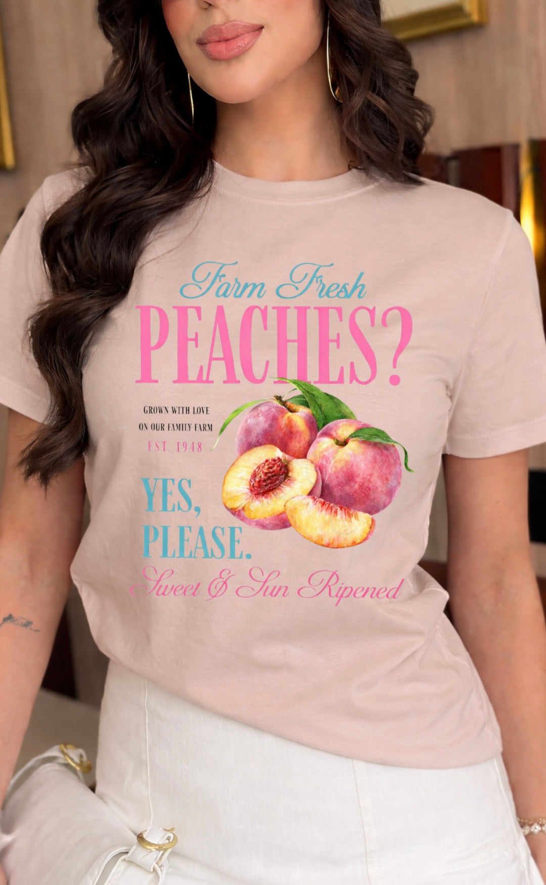 Farm Fresh Peaches Graphic Tee