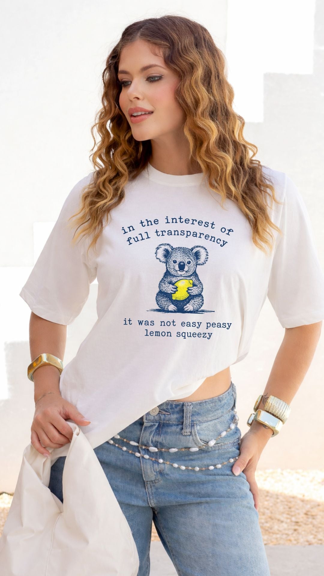 Not Easy Peasy Koala Graphic Tee