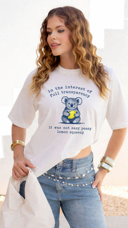 Not Easy Peasy Koala Graphic Tee