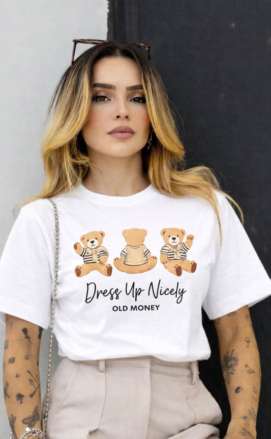 Old Money Teddy Graphic Tee