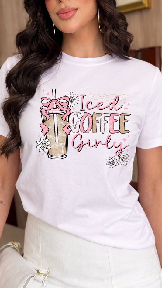 Iced Coffee Girly Graphic Tee